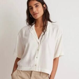 Madewell white blouse NWT M